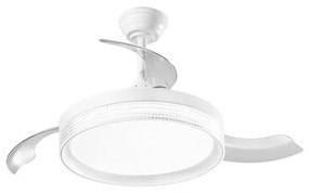 Ventilatore da soffitto Albatros bianco, Ø 106 cm, dimmerabile, INTEC IP00