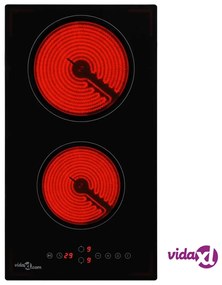 vidaXL Piano Cottura in Ceramica con 2 Zone e Controlli Touch 3000 W
