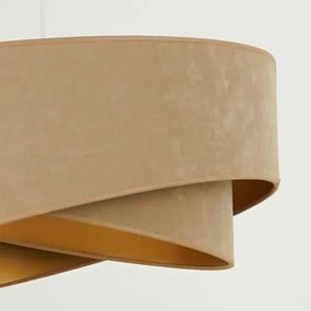 Brilagi - Lampadario LED a sospensione con filo LYRA 1xE27/15W/230V marrone/oro