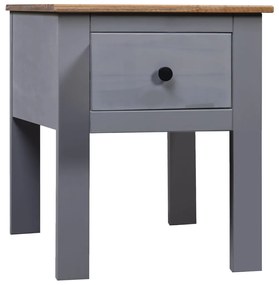 Comodino Grigio 46x40x57 Cm İn Legno Di Pino Panama Range /