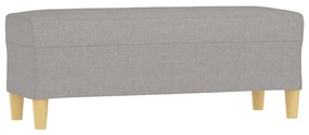 Panca grigio chiaro 100x35x41 cm in tessuto