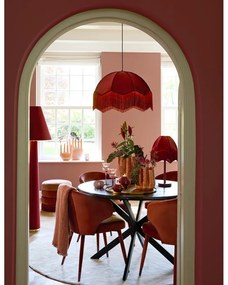 Set di sedie da pranzo rosso chiaro in imbottito 2 pz Kosaka – Light &amp; Living