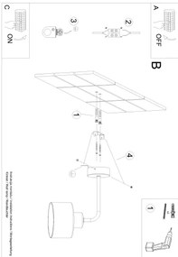 Sollux SL.1129 - Lampada da parete SAVAR 1xE27/60W/230V nera