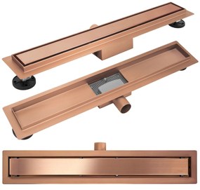 Scarico lineare Neox brush copper 90