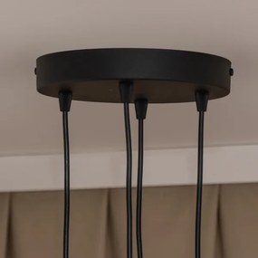 Lampadario a sospensione con cavo GAMBIT 4xGU10/10W/230V nero