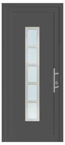 Portoncino d'ingresso in pvc 20011 L 80 x H 210 cm antracite apertura sinistra