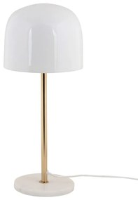 Lampada da tavolo bianca con paralume in metallo (altezza 50 cm) Manta - Leitmotiv