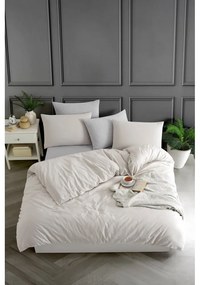 Biancheria da letto beige per letto singolo 140x200 cm Yarn Dyed – Mijolnir