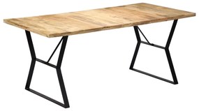 Tavolo da pranzo 180x90x76 cm in legno massello di mango