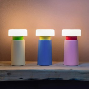 Lampada da tavolo a LED dimmerabile blu (altezza 17,5 cm) Victoria - Remember