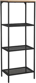 Libreria Lex B in metallo e rovere – 50x36x136 cm