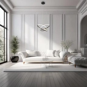 Lampadario LED a sospensione con filo EMPOLI LED/55W/230V nero