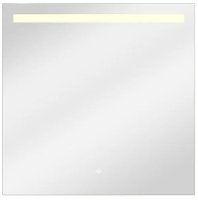 Specchio con illuminazione integrata bagno rettangolare SENSEA L 70 x H 70 x P 3 cm grigio / argento