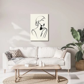 Quadro su tela – Donna in linee minimaliste