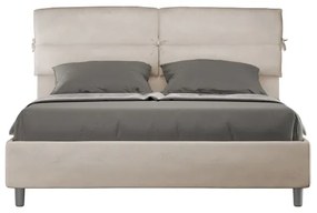 Letto contenitore da 160x190 in microfibra sabbia Nandy