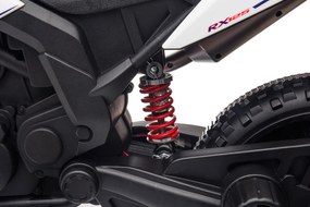 Moto Elettrica per Bambini 12V con Licenza Aprilia RX-125 Motocross Bianca...