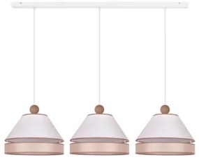 Duolla - Lampadario a sospensione con filo AVIGNON 3xE27/15W/230V bianco/beige