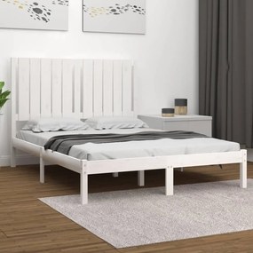 Giroletto Senza Materasso Bianco 120x200 Cm Legno Massello Pino /