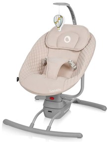 Lionelo - Altalena per bambini RIO con melodia 4xC Beige Latte + telecomando