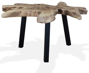 Tavolino da caffè in autentico legno di teak 80x70x38 cm