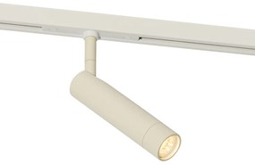 Faretto moderno beige e bianco per sistema binario monofase - Slimline Uzzy