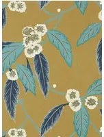 Blätter Tapete Coppice von Harlequin - Navy/ Lagoon/ Gold