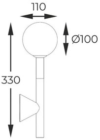 Zuma Line W0574-01B-SDFZ - Applique ARCTURUS 1xG9/4W/230V nero