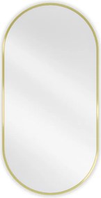Mexen Loft specchio da bagno ovale 100 x 50 cm, cornice oro spazzolato - 9851-100-050-000-50