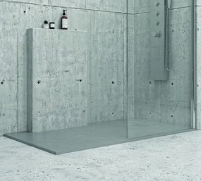 Piatto doccia pietra 140x70 colore grigio cemento - KAMALU