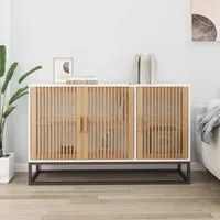 Credenza Bianca 105x30x65 cm in Legno Multistrato 352121