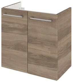 Mobile da bagno sotto lavabo Remix havana opaco L 60 x H 57.7 x P 33 cm 2 ante, lavabo non incluso