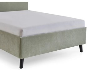 Letto matrimoniale imbottito verde chiaro con rete inclusa 140x200 cm Piano – Meise Möbel