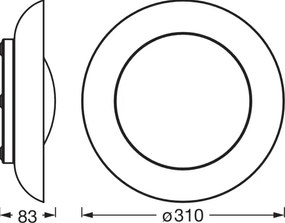 Osram - Lampada da soffitto LED dimmerabile ORBIS PLATE LED/19W/230V Ø 31 cm verde/nero