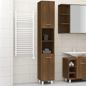Armadietto Bagno Rovere Marrone 30x30x179 Cm Legno Multistrato /