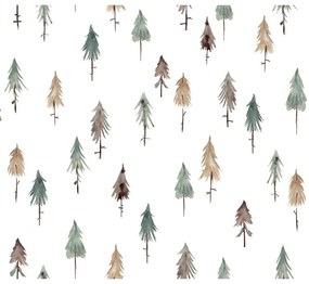 Carta da parati per bambini 10 m x 50 cm Pine Woods - Lilipinso