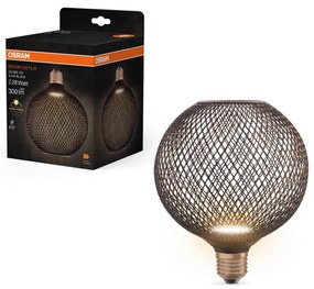 Lampadina LED DECOR FLAT G125 E27/3,5W/230V 2700K nero - Osram