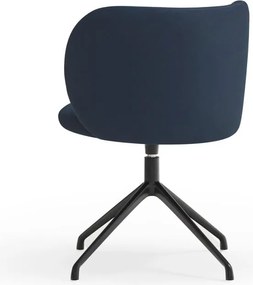 Sedia da pranzo blu scuro in imbottito Mogi – Teulat