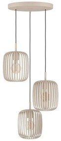 Eglo 900687 - Lampadario a sospensione con filo ROMAZZINA 3xE27/40W/230V beige