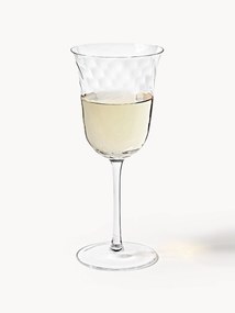 Set di 4 bicchieri da vino in vetro soffiato Swirl