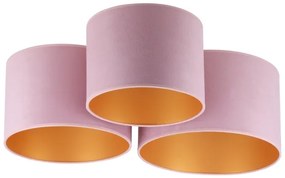 Duolla - Plafoniera ROLLER TRIO 3xE27/60W/230V rosa
