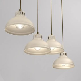 Lampadario a sospensione con filo SVEN 4xE27/15W/230V beige