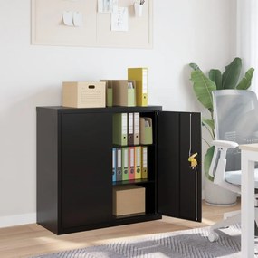 Armadio Classificatore Nero 90x40x90 Cm İn Acciaio /