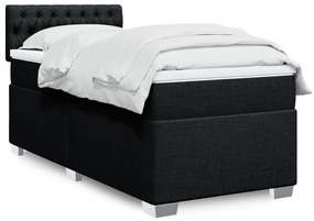 Giroletto A Molle Con Materasso Nero 90x190 Cm İn Tessuto /