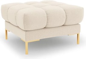 Pouf Bali in tessuto strutturato gambe oro - L60cm