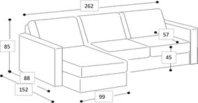 Divano angolare beige (con penisola a sinistra/con chaise lounge) con rivestimento in ciniglia Fabian – Scandic
