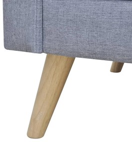 Set divani a 2 e a 3 posti in tessuto grigio chiaro