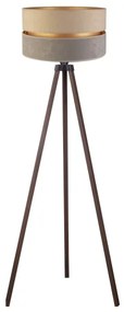 Duolla - Lampada con piedistallo DUO 1xE27/60W/230V diametro 44 cm beige/grigio/marrone