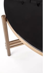 Tavolino ISMENA 41x80 cm oro/nero