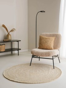 benuta Pure Tappeto di iuta Jutta Ivory 115 cm rotondo - Tappeto design moderno soggiorno