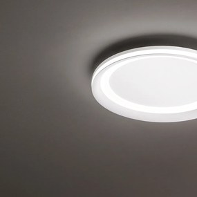 Plafoniera Moderna Edge Alluminio Bianco Acrilico Led 38W 3000K